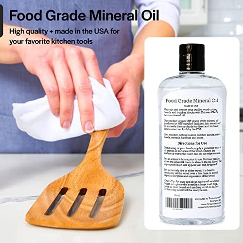 Thirteen Chefs Mineral Oil for Wood Cutting Board Conditioner