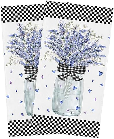 ZOE GARDEN Purple Lavender Kitchen Towels