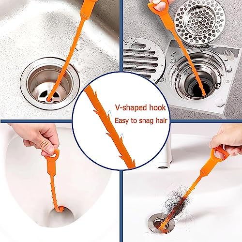 8-Pack 25in Drain Snake Hair Remover