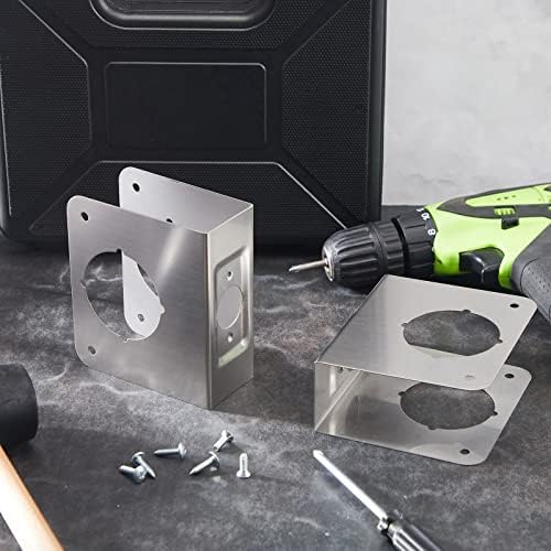 Sturdy stainless steel door reinforcement plates for home security