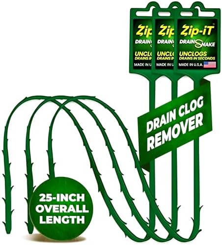 Zip-It 25-inch Drain Snake Cleaner 3-Pack