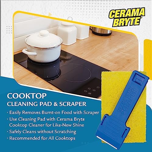 3x Scraper Pad Set for Cooktops