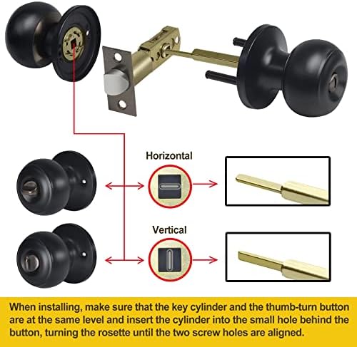 Premium Matte Black Door Knob
