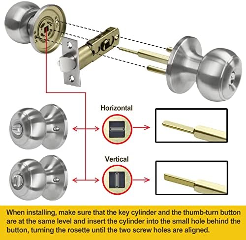Keyed Alike Entry Door Knobs Set