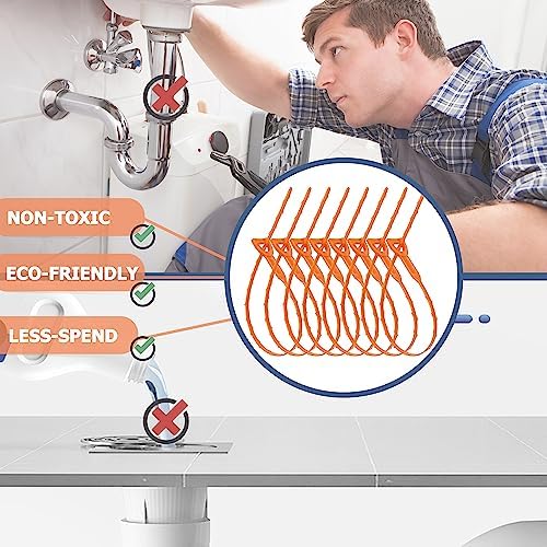 8-Pack 25in Drain Snake Hair Remover