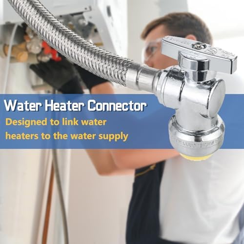 GUOFIS Stainless Steel Faucet Connector 12 Faucet Angle Stop Valve