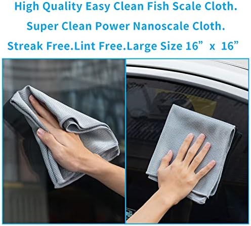 VPMURUGA Streak-Free Multi-Surface Window Cleaning Cloth Pack of 6