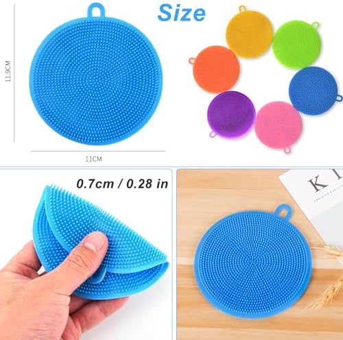 Upgrade Your Kitchen_cleaning Game with MissJoJiay 12-Piece Silicone Scrubber Set