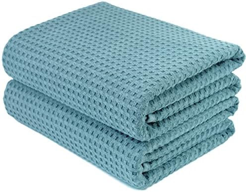 Sleek Waffle Weave Microfiber Bath Towels for Fast Dry Lint-Free Use