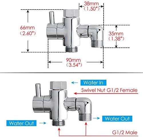 Brass Shower Arm Diverter Valve for Handheld Fixed Shower Head