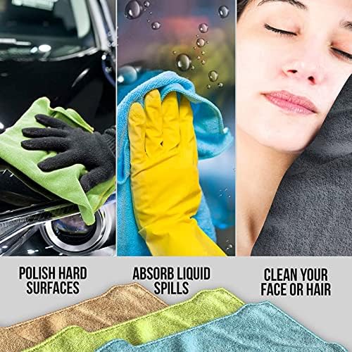Nature Durable Microfiber Cleaning Cloth Set for Kitchen Car Home