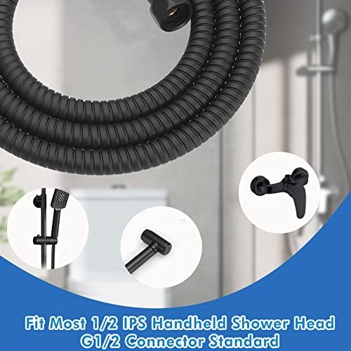 RUMOSE 118-Inch Stainless Steel Shower Hose Durable Non-Tangling