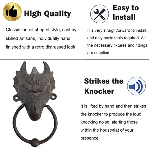 Vintage Dragon Head Door Knocker