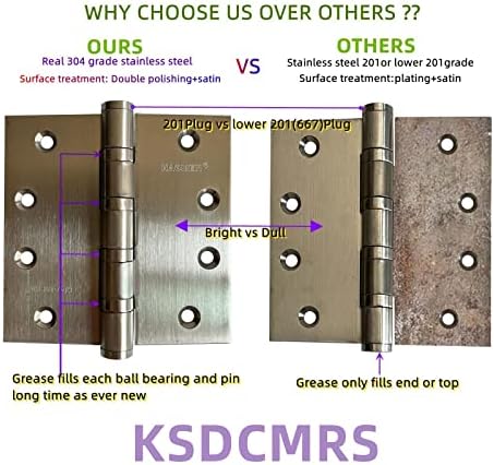 4in Stainless Steel Door Hinges