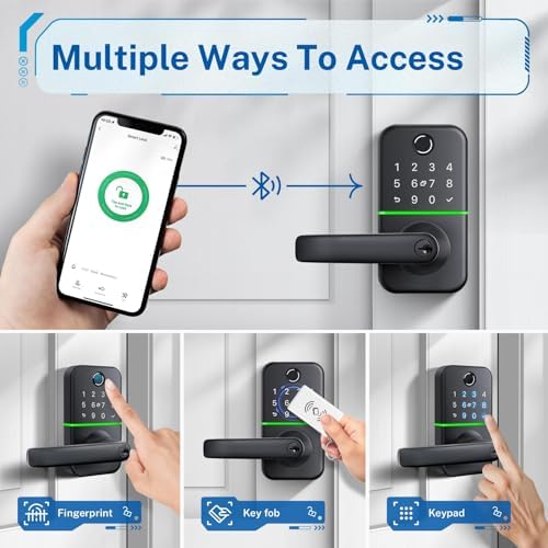 KUCACCI Smart Door Lock with Keypad - Fingerprint Secure