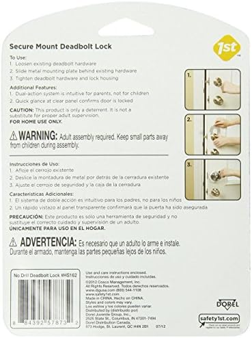 Safety 1st Secure Mount Deadbolt Lock