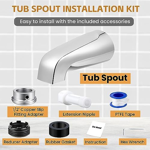 Dreyoo Universal Bath Faucet for 12 Copper or IPS Pipes