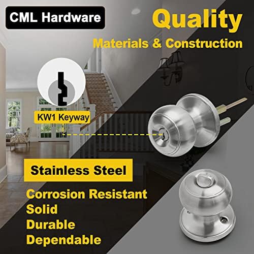 Keyed Alike Entry Door Knobs Set