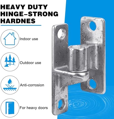 304 Stainless Steel Wall-Mount Gate Hinges Set