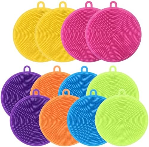 Upgrade Your Kitchen_cleaning Game with MissJoJiay 12-Piece Silicone Scrubber Set