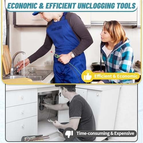 Set of Drain Clog Removers for Kitchen Bathroom and More