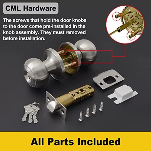 Keyed Alike Entry Door Knobs Set