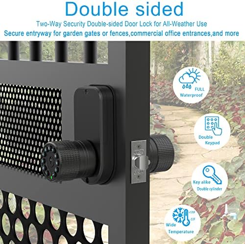 Dual-Sided Door Lock with 50-Access Codes