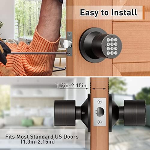 Signstek Keyless Entry Door Lock with Keypad and Mute Function