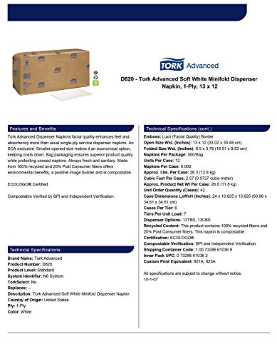 Tork Advanced Soft Minifold Napkin Dispenser 12x500