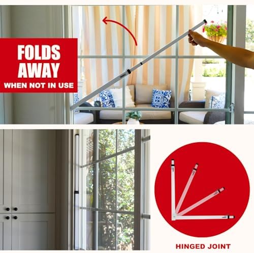 Adjustable Sliding Door Security Bar with Anti-Lift Lock
