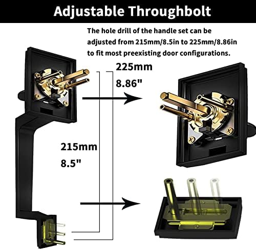 Double Door Handle Set Matte Black