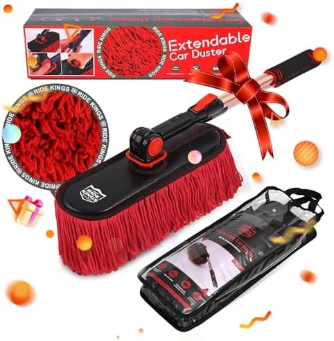 RIDE KINGS Dust-Free Car Duster with Extendable Handle