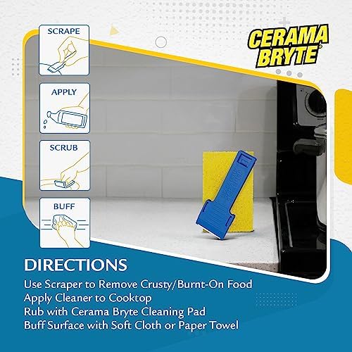3x Scraper Pad Set for Cooktops