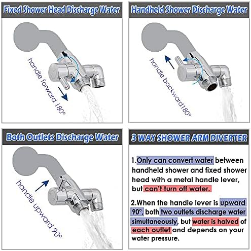 Brass Shower Arm Diverter Valve for Handheld Fixed Shower Head