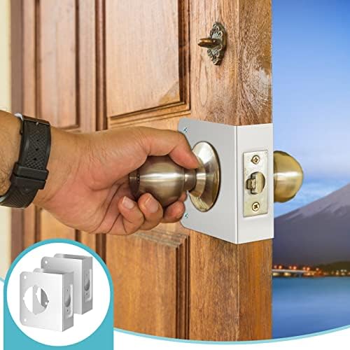 Sturdy stainless steel door reinforcement plates for home security