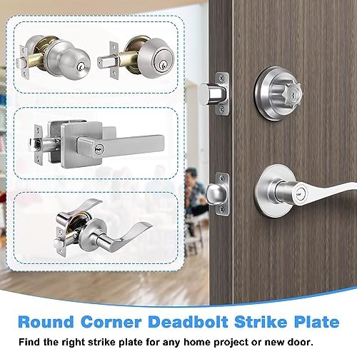 3-Piece Strike Plate Set 1 x 225 Satin Nickel