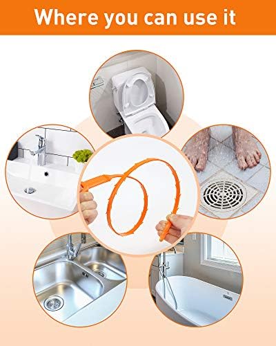Perfect Combination 6PCS Drain Clog Remover Tool Set for All Family Use