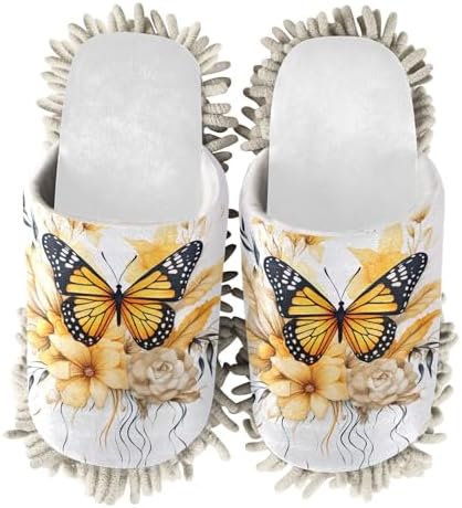 White Butterfly Mop Slippers for Floor Cleaning House Keeping Essentials