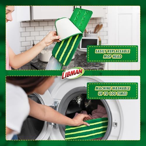 Libman Freedom Spray Mop Kit 24 Oz Reservoir Microfiber Pads Easy to Use