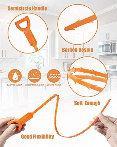 25in 24in Drain Clog Remover TOOL 7pcs