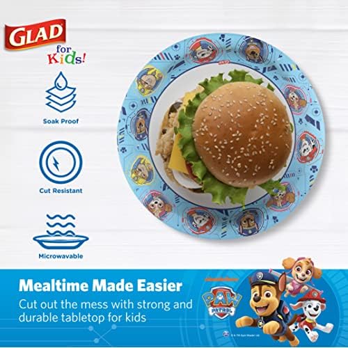Glad Paw Patrol Paper Plates 20 Count 85 Inches