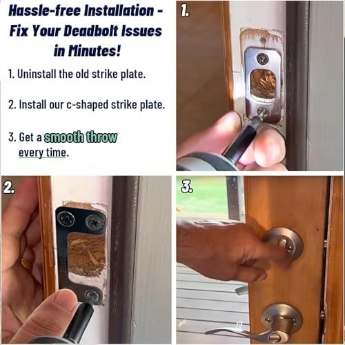 Oversized Strike Plate for Deadbolts