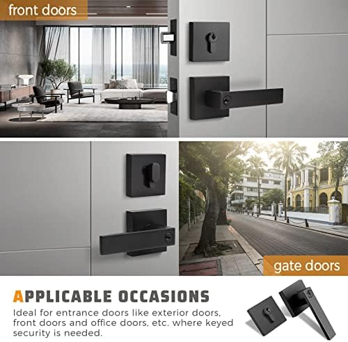 KNOBWELL Matte Black Front Door Lock SetSecure Your Home Easy