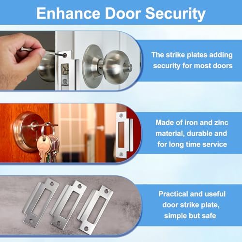 Haiabei 3-Piece Door Strike Plate Set