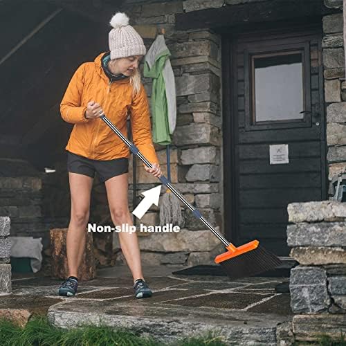 Kelamayi Upgrade Broom and Dustpan Set with Self-Cleaning