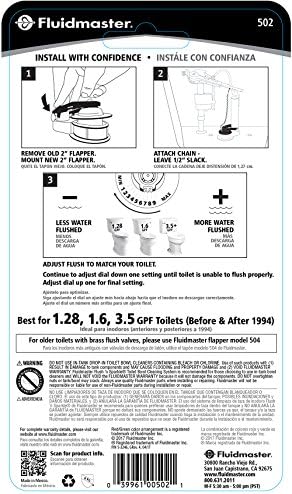 Long-lasting Toilet Flapper for 2-inch Flush Valves