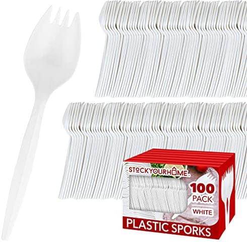 Stock Your Home White Sporks 100 Piece Set