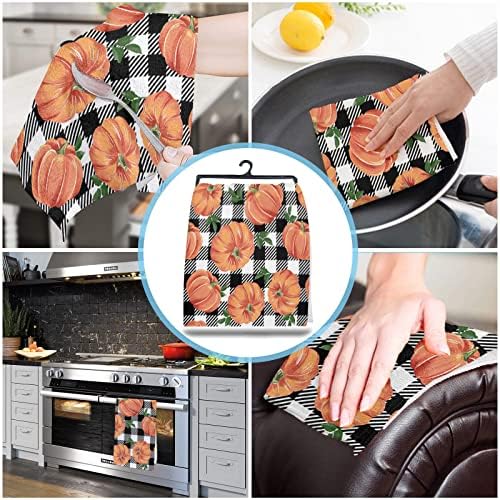 Pumpkin Orange 2-PC Dishcloth Set for Kitchen Cleaning
