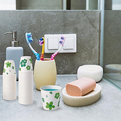 600 Pack Disposable 3oz Bathroom Papers Cups Floral Eco-Friendly