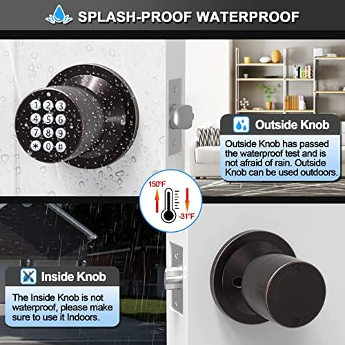 Signstek Keyless Entry Door Lock with Keypad and Mute Function
